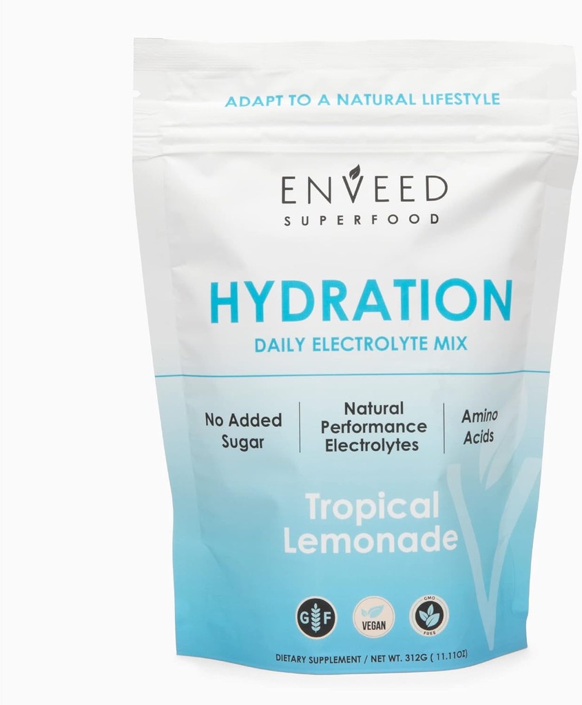 SUPERFOOD Hydration | Sugar Free Active Muscle Recovery Mix for Men & Women — Vitamin C, Zink, Magnesium & BCAA Amino Acids | Maximieren Workout Hydration mit Premium-Elektrolyten — 20 Portionen