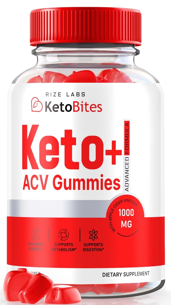 rize labs KetoBites Keto+ACV Gummis, Alle natürlichen Gummis für Fortgeschrittene Gewichtsverlust, Apfelessig-Ergänzung, Offizielle Bewertungen (60 Gummi)