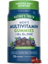 Nature's Truth Multivitamin for Men Gummies | 70 Count | Blueberry Flavor | mit B12, D3 & Zinc | Vegetarisch, Non-GMO und Gluten Kostenlose Ergänzung