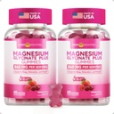 Magnesium Glycinate Gummi 600mg, Non-GMO, Glutenfrei, Magnesiumgummis für Erwachsene, Schlaf, Entspannung & Fokus, Mischbeere, 120 Count