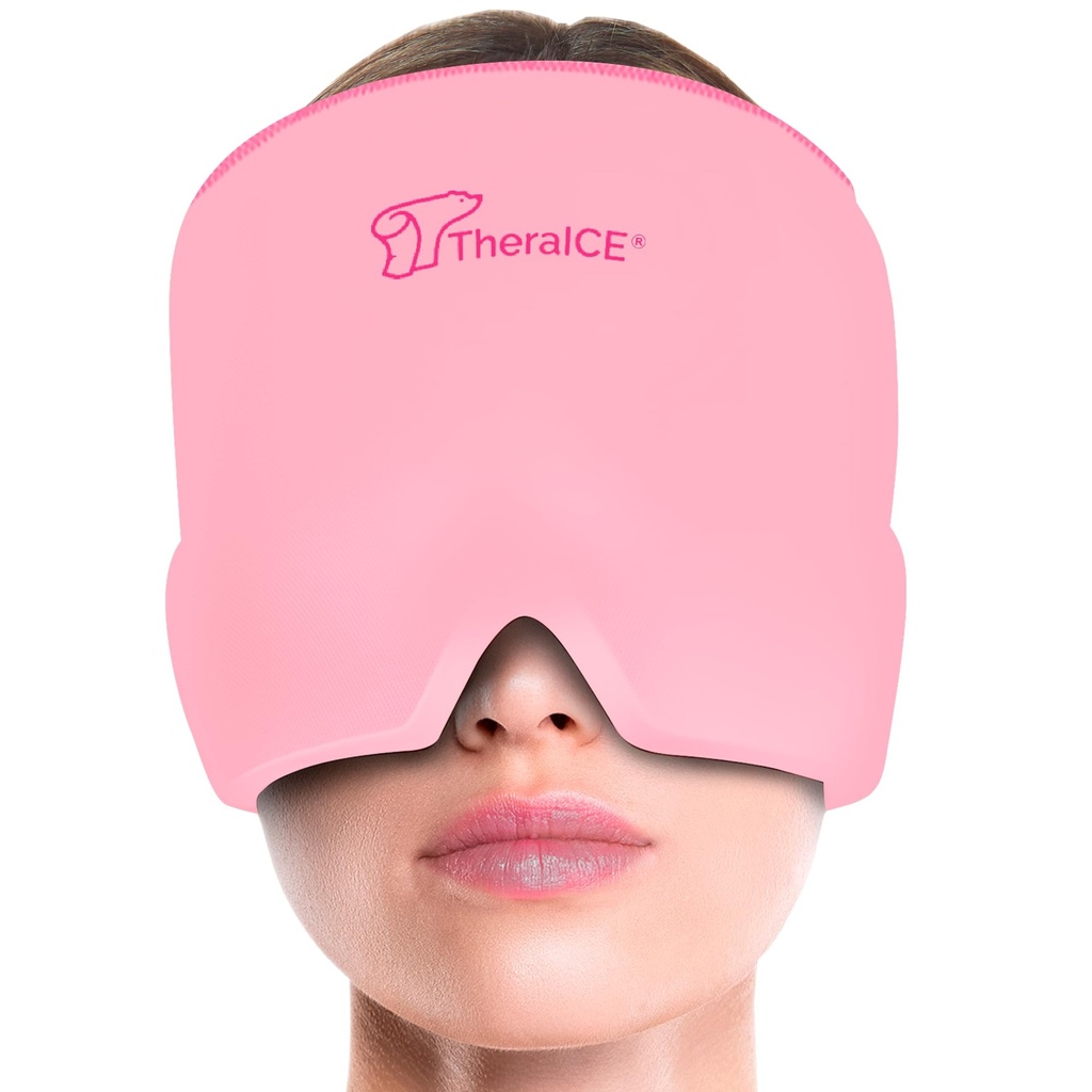 TheraICE Headache Relief Cap, Migraine Ice Pack Maske Produkte, Frauen Cooling Gel Hat, Gesicht Kaltkompress Kopf Wrap für Ihren Stress. Großes Geburtstagsgeschenk für Mutter, Schwester, Großmutter, Freundin, & Lehrer