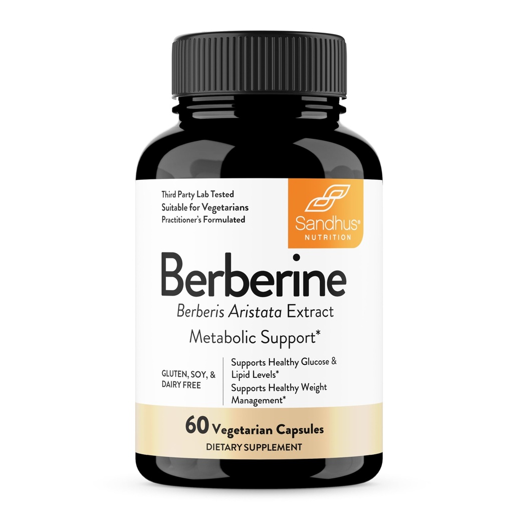 Sandhu's Berberine HCL Supplement 500mg pro Kapsel mit 97% Pure Berberis Aristata Extract| 60 count| Unterstützt Gewichtsmanagement & Gesunde Energie Levels| Made in USA, Vegetarisch, Non-GMO, Gluten Free