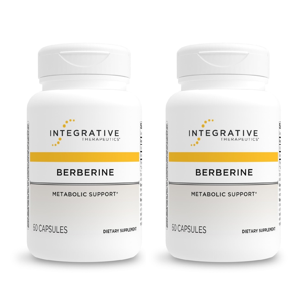 Integrative Therapie Berberine - Ergänzung für Zelluläre Energie Metabolismus & Stoffwechselunterstützung* - Dairy-Free & Gluten-Free - 120 Kapseln (120 Servietten)