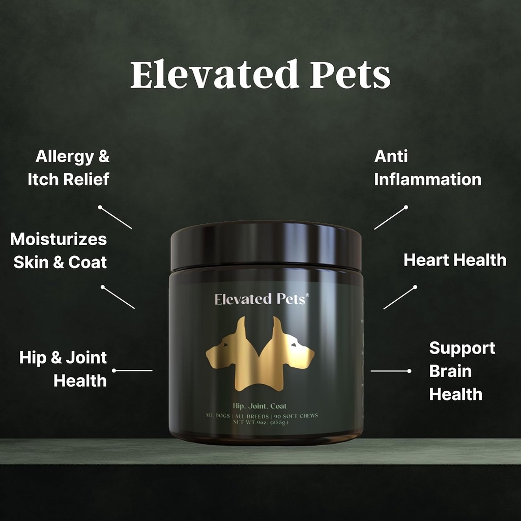 Ultra-Healthy Omega 3 Fish Oil Treats w/MSM, Glucosamin, Chondroitin, EPA/DHA für Hunde: Erhöhte Haustiere Fish Oil, Turmeric & Joint Supplement + Allergy Chews - Ultimate Dog Vitamin Supplement