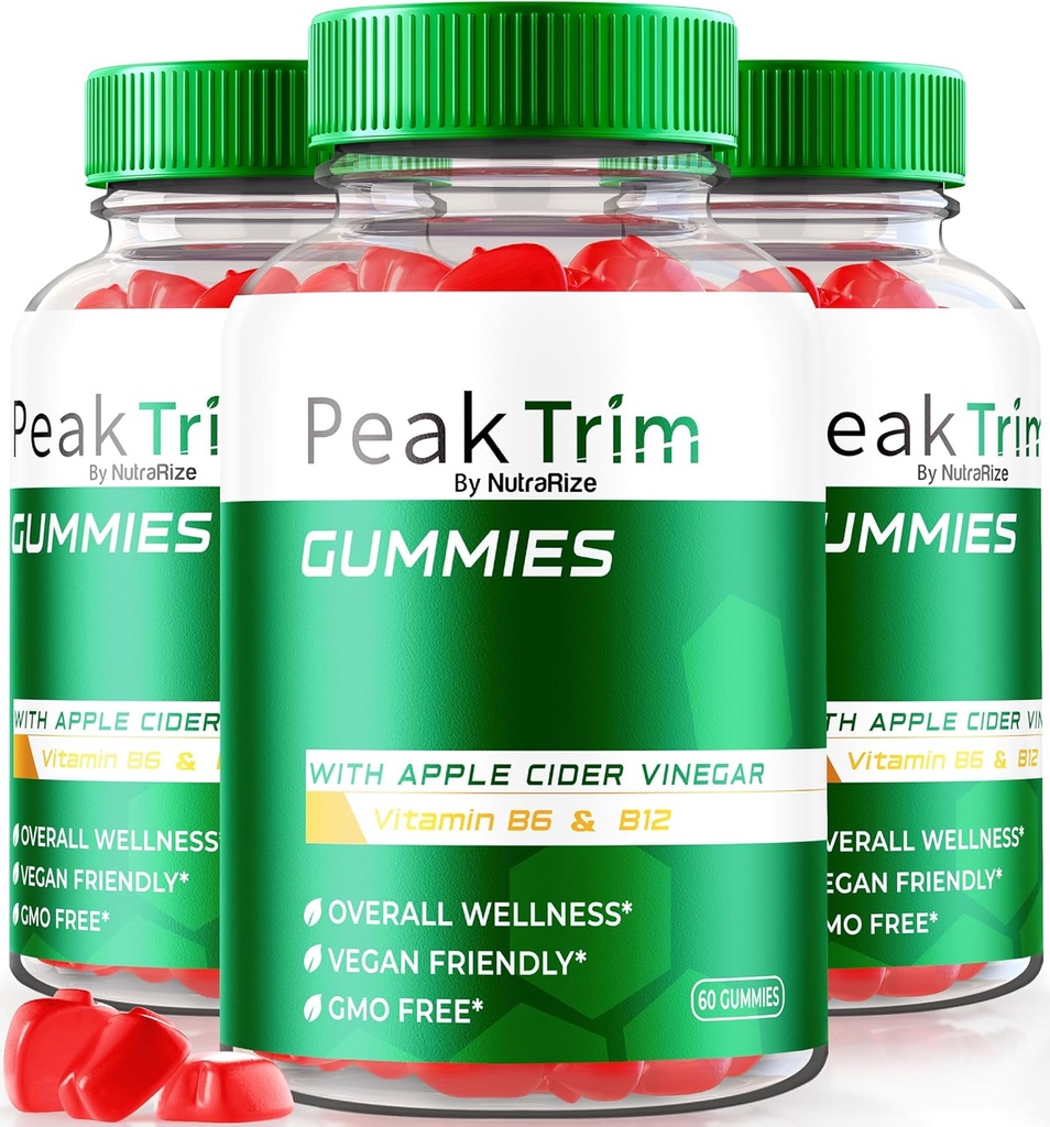(3 Pack) Peak Trim Keto Gummies, offizieller PeakTrim Keto ACV Gummies, All Natural Keto Gummy s, Apple Cider Essig 1000MG, maximale Kraft-Ergänzung zur Unterstützung von Fitness Toren, Bewertungen (180 Gummi)