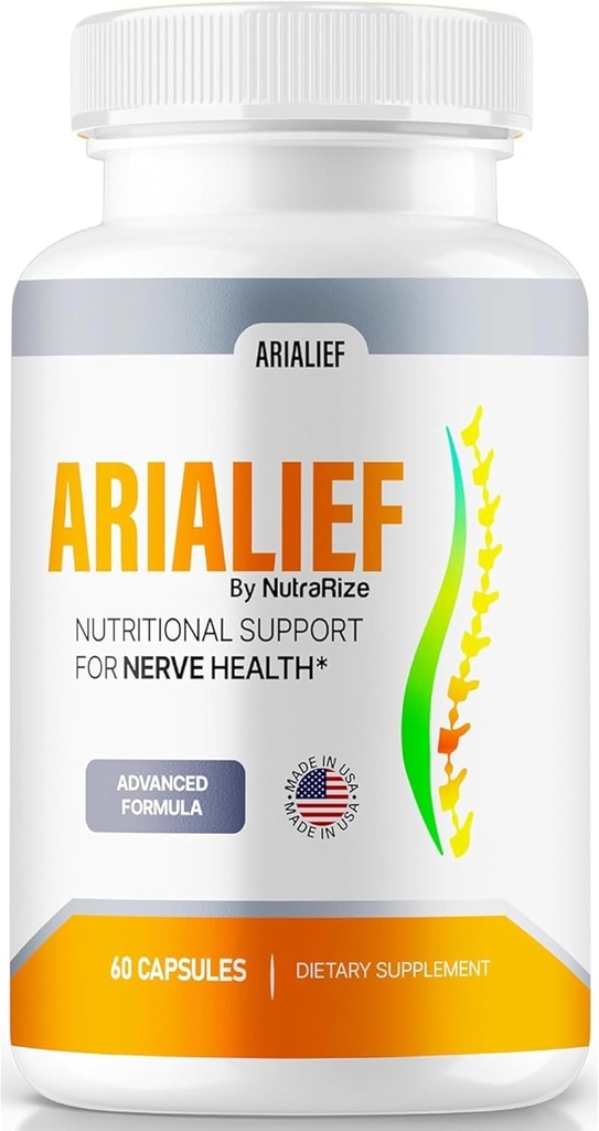 Arialief Kapseln, offizielle Ernährungsunterstützung für Nerve Gesundheit, Alle natürlichen Arialief Vitamine für gesunde Nerven, Premium Arialief Pillen, Aria LIEF Pastillas Review (60 Kapseln)