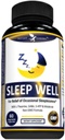 Potent Garden Sleep Well Sleep Aid Enthält Melatonin Valerian Root L-Theanine GABA & More, Natural Sleep Aid Non-Habit Forming Sleep Aids für Erwachsene mit 60 Veggie Caps