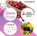 Cranberry PACs mit D Mannose Ergänzungen für Frauen, Vitamin C und Frauen Vaginal Probiotic einschließlich Lactobacillus und Bifidobacterium Stämme für Urinary Tract Health - 60 Femuni UTH Kapseln