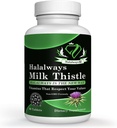 Halalways Milk Thistle Zertified Halal Supplement Milk Thistle Liver Detox Supplement Gentle Herbal Liver Cleanse for Men & Women - Liver Health Support - Non-GMO