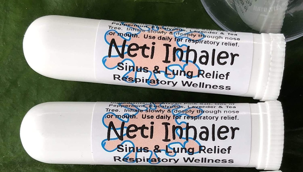 Urban ReLeaf NETI Salt Air Relief INHALERS! Set von zwei (2) Sinus & Lung, Himalayan & Botanicals! Atemberaubendes Wellness. Heilende Aromatherapie. Energie! Kalte, Asthma, Husten, Bronchitis 100% natürlich