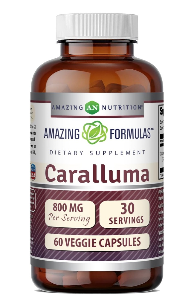 Erstaunliche Formeln Caralluma Ergänzung | 800 Mg Pro Servieren | 60 Veggie Kapseln | Non-GMO | Gluten-Free | Made in USA