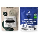 Dschungel-Pulver Männer Gesundheit & Vitalität Bundle: 5oz Fadogia Agrestis Extrakt-Pulver für Antrieb & Leidenschaft + 5oz USDA Certified Organic Wild Blueberry Powder for Enhanced Wellness in Smoothies & Baking!