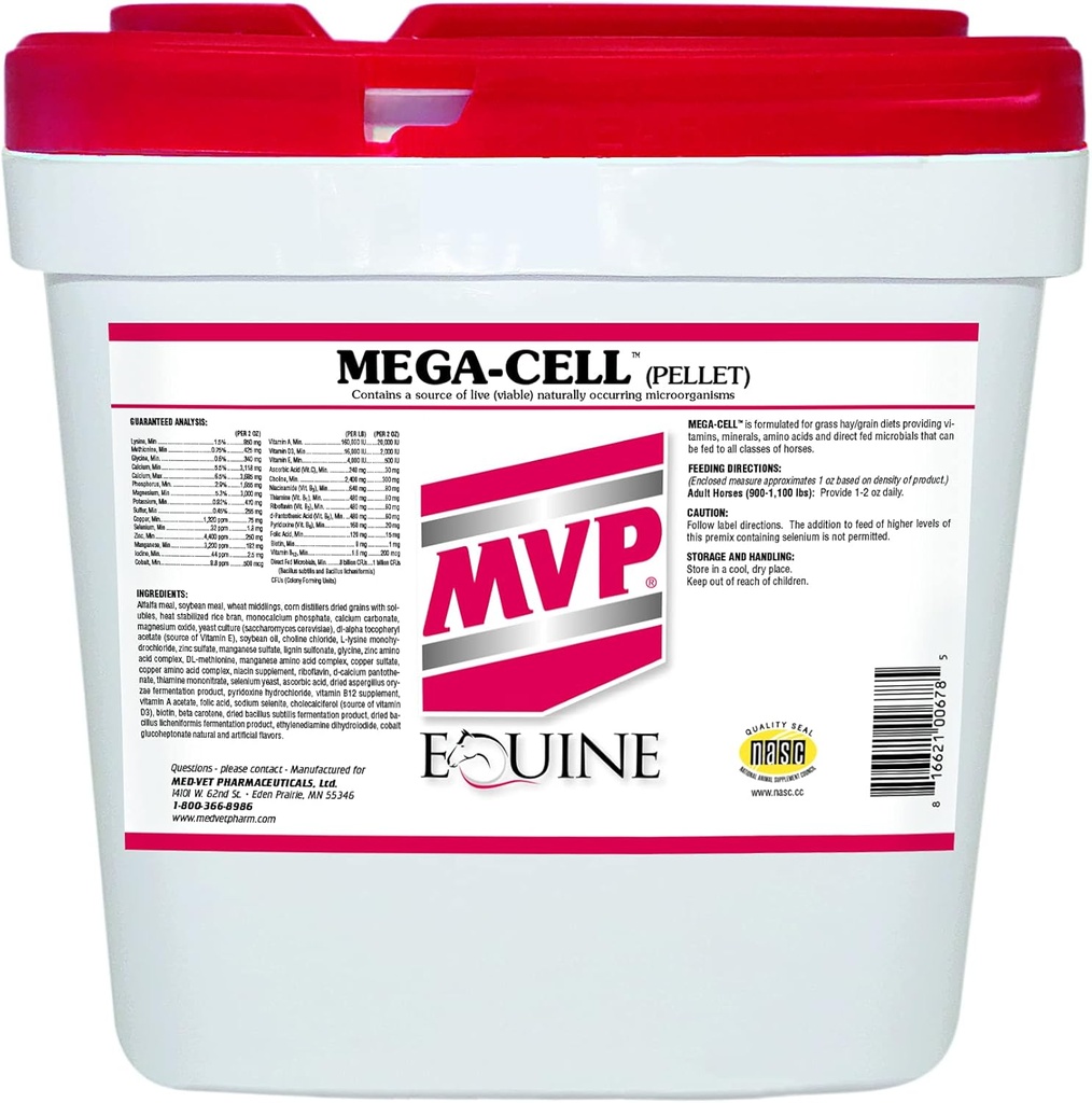 Mega-Cell (25lb) Balanced Vitamin & Mineralische Unterstützung für Pferde