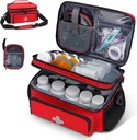 Medizinische Aufbewahrungstasche, Pill Bottle Organizer für Notfall, Medizin-Box Leere mit kleinen tragbaren Beutel, Erste Hilfe-Box für Reisen und Heimspeicher