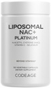Codeage Liposomal NAC+ Platinum - N-Acetyl L-Cysteine, Vitamin C, Alpha Lipoic Acid, Selenium - 2-Month Supply - Helix Liposomal Delivery - Phospholipid - Non-GMO NAC Dietary Supplement - 120 Capsules