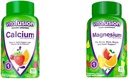 Vitafusion Kaubares Kalzium Gummy Vitamine für Knochen und Zähne Unterstützung, Frucht und Creme geflammt, Amerikas Nummer 1 Gummy Vitamin Brand, 50 Tage Versorgung, 100 Count & Magnesium Gummy Supplement, 60ct