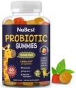 NuBest Daily Probiotic Gummies for Kids & Teens with 5 Billion CFUs | Supports Immune, Gut, and Digestive Health | No Added Sugar | Yummy Strawberry & Orange Flavors | 60 Premium Vegan Gummies