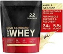 Whey Protein Pulver Whey Isolieren Gluten-Free 100% Protein Pulver Sport Fitness Gold Standard 100% Gold Standard Molke Protein 22 Servierungen-24 G Protein-5.5 G BCAA Vanilla Ice Cream