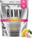 Extra Mile Caffeine Free Pre Workout Powder, 6g L-Citrulline, Sugar Free, Stimulant Free, mit DynamineTM und TeaCrine® für Endurance und Fokus, 21 Portionen (Pink Lemonade)