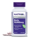Natrol Biotin 10000mcg, Nahrungsergänzungsmittel für gesundes Haar, Haut und Nägel für Menschen mit niedrigem Biotingehalt, plus Energiestoffwechselunterstützung, 200 Tabletten, bis zu 200 Tage Versorgung