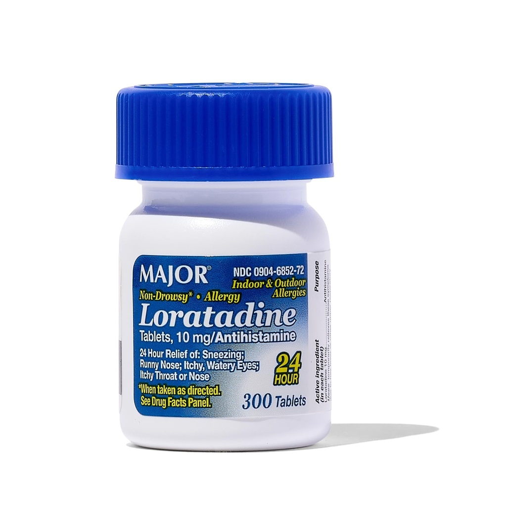 Hauptallergie Loratadin 10 mg Tabletten - Nicht-schläfrige Allergie Medizin für Erwachsene und Kinder ab 6 Jahren - fördert 24-Stunden-Allergie Erleichterung - Tägliche Allergie-Tabletten - Antihistaminikum - 300 Tabletten