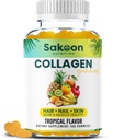 Halal Collagen Gummies für Damen und Herren - Anti-Aging, Haarwachstum, Hautpflege & starke Nails Protein Collagen Supplements - Non-GMO, Glutenfrei - Made in USA