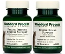 Standard Process Feline Vitality Bundle - Ganzes Nahrungsergänzungs-Kit mit Feline Renal Support & Feline Immunsystem Support - Cat Nutritional Supplements für Immun- & Urinary Health Support