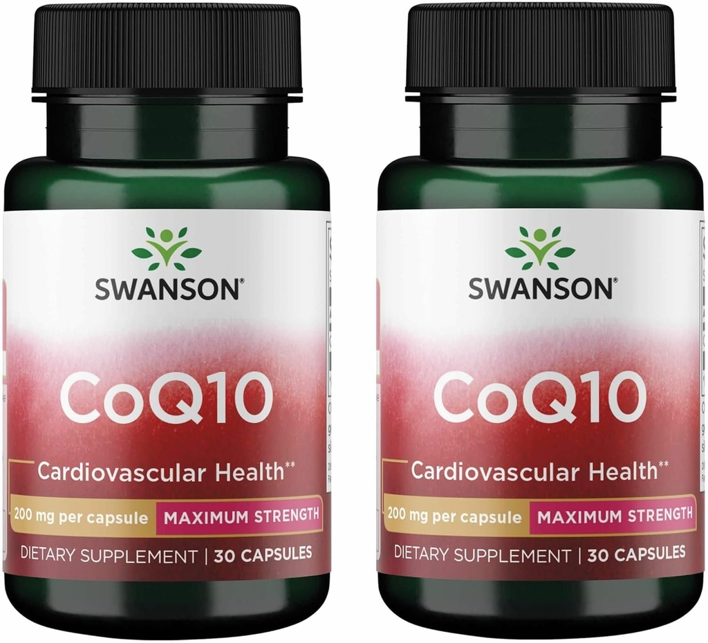 Swanson Coq10 200 200 Milligramme 30 Kapseln (2 Packung)