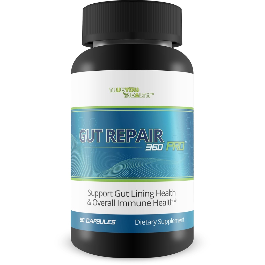 Gut Repair 360 Pro - Intestinal Health Supplement - LeakyGut Repair - Unterstützung GI Futter Gesundheit - Hilfe reduzieren Symptome wie Bloating, Sodbrennen, IBS - Unsere beste Gut Support Formel