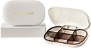 Kompakte kleine weiße Pille Organizer, 6 Komponenten, stilvolle niedliche Reise Pille Box Holder Tägliche Medizin Pill Case Container, Tragbar, um Vitamine, Medikamente und Ergänzungen zu speichern
