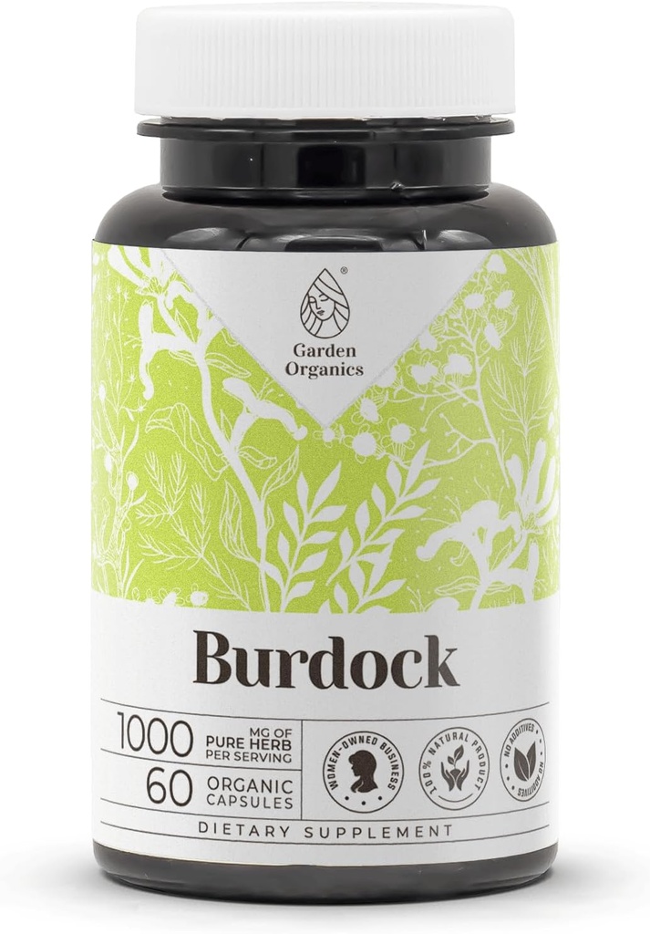 Burdock 60 Kapseln | High-Potency Kräuter Nahrungsergänzungsmittel | Hergestellt mit Gemüsekapseln und Burdock (Arctium lappa) Getrocknete Wurzel (60 Count)