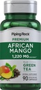 Piping Rock African Mango Seed Extract | 90 Capsules | Supplement with Green Tea | Extra Strength Pills | Non-GMO, Gluten Free