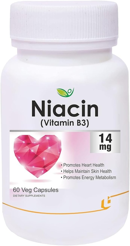Generisches VEDA Nutraceuticals 14mg Vitamin B3 mit Inositol 50mg Supplement - 60 Veg Kapseln