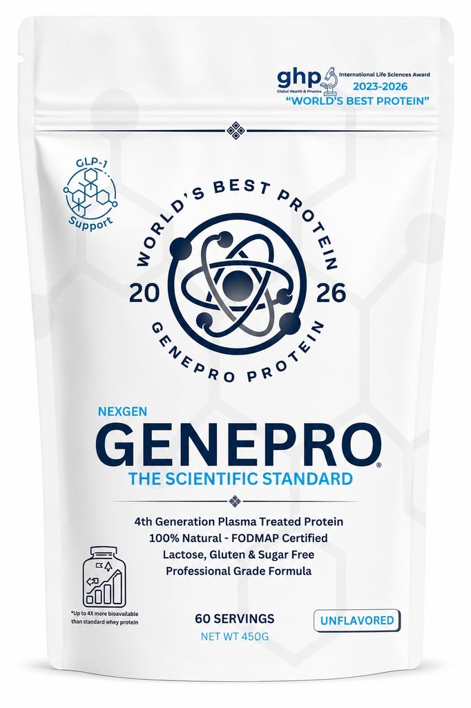 Unflavored Protein Powder - Neue Formel - Lactosefrei, Glutenfrei, & Non-GMO Whey Isolate Supplement Shake (3. Generation, 60 Portionen)