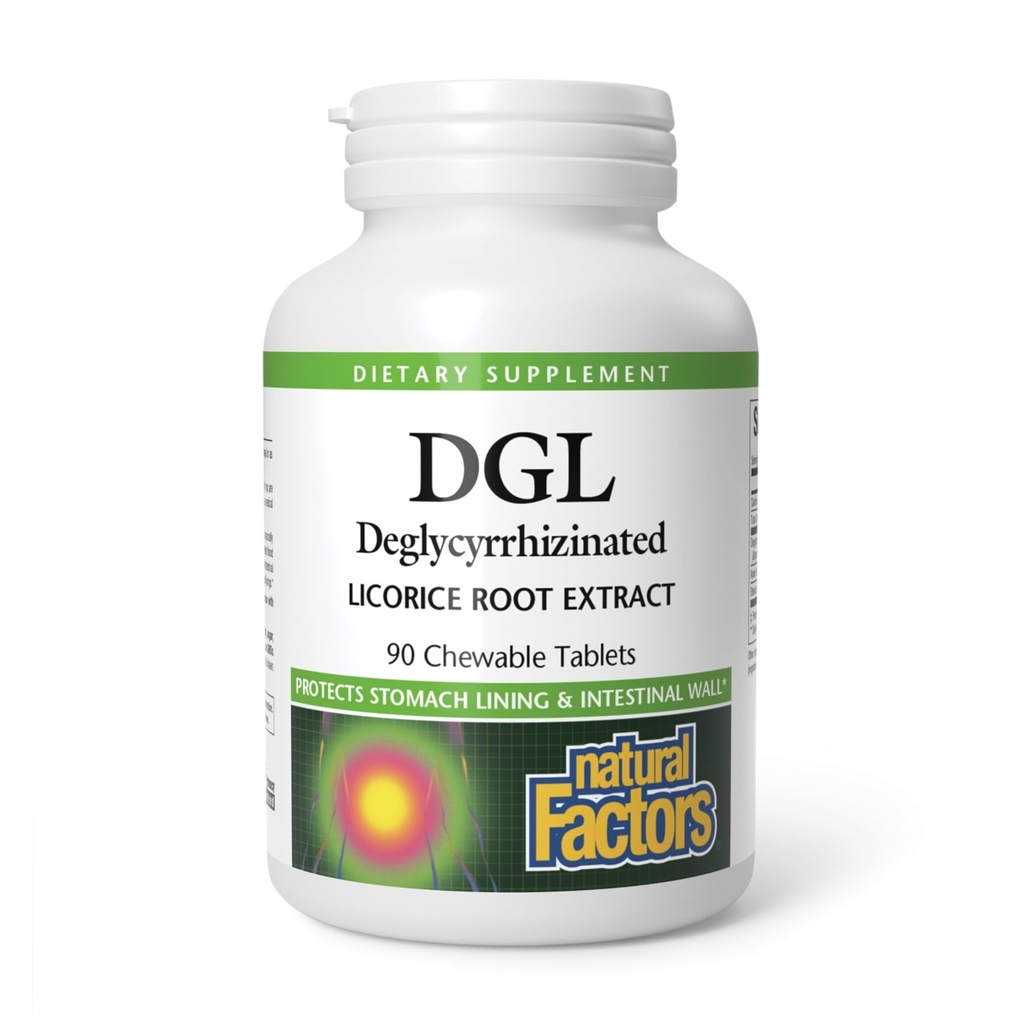 Natürliche Faktoren DGL Chewable - Verdauungshilfe Ergänzung mit Licorice Root Extract - Kautabletten unterstützen Stomach Futter & Gesundheit - Non-GMO & Gluten-Free - 90 Kautabletten (90 Portionen)