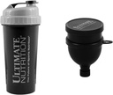 Ultimate Nutrition Gefilterte Shaker Bottle und Triple Layer Funnel mit Kapsel und Pulver Organizer