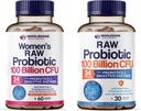 Ganzer Wellness 100 Billion CFUs mit Präbiotika und Bio Probiotics 100 Billion CFU für Männer und Frauen Bundle