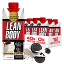Lean Body Ready-to-Drink Cookies und Cream Protein Shake, 40g Protein, Whey Blend, 0 Zucker, Gluten No, 22 Vitamine & Minerals, (Recyclable Carton & Lid - Pack of 12) LABRADA, 17 Fl Oz (Pack von 12)