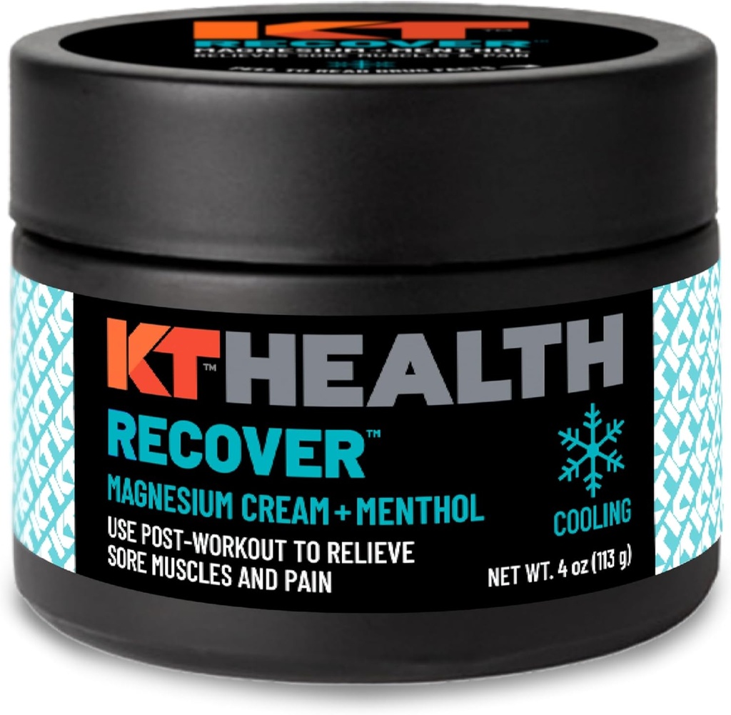 KT Health, Magnesium Cream, Recover - Cools and Relieves Muskeln und Gelenkschmerzen - Verwenden Sie Post-Workout, um Soreness zu reduzieren