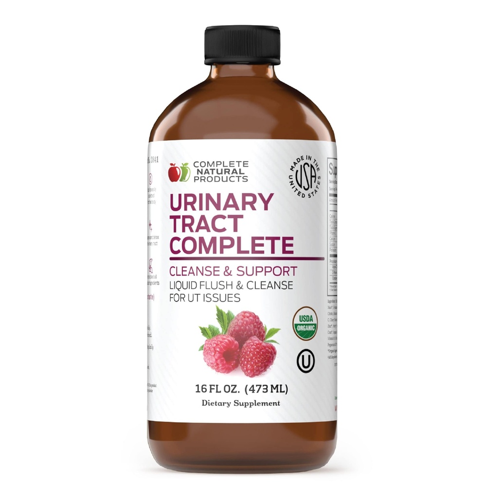 Vollständige natürliche Produkte Urinary Tract Complete 16oz - Flüssige Ergänzung für Urinary Tract Gesundheit mit Bio Cranberry, D-Mannose, Beet Root, Fennel Seed und Turmeric