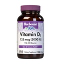 Bluebonnet Nutrition Vitamin D3 5000 IU Softgels, Hilfsmittel im Muskel- und Skelettwachstum, Cholecalciferol aus Fischöl, Non GMO, Glutenfrei, Sojafrei, Molkefrei, Gelb, 250 Softgels