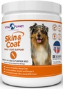 Vital Planet - Haut- und Mantel-Pulver-Ergänzung für Hunde mit Cholin, Inositol, Kürbis, Flax und Omega-3 Öle, um eine weiche glänzende gesunde Mantel und für saisonale Allergien zu unterstützen - 60 Scoops, 111g, 3.92oz