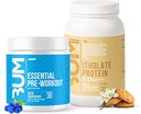 RAW Whey Isolate Protein Powder & Essential Pre-Workout Powder Bundle (Vanilla Oatmeal Cookie & Blue Raspberry) - Chris Bumstead Sports Nutrition Supplement für Männer & Frauen