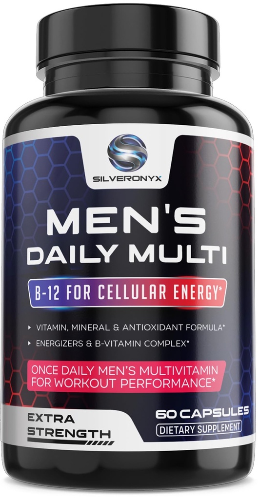 Multivitamin für Männer – Gesunde Vorteile Mens Multivitamine mit Vitamin B12, A, D, C, Zink, Magnesium für vollständige tägliche Immununterstützung – Hohe Potenz Vitamine für Männer, Bottled in USA - 60 Kapseln