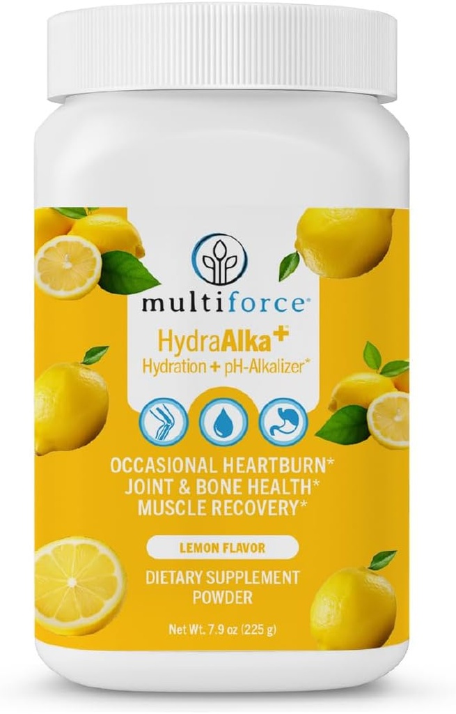 HydraAlka+ Premium Alkalisierungsergänzung | Beats Säure & Non-Chronic Sodbrennen | Hydrate mit Elektrolyten | Unterstützt pH Balance, Muskel-Recovery & Knochen Gesundheit | 30 Servierungen, 3 Flavors