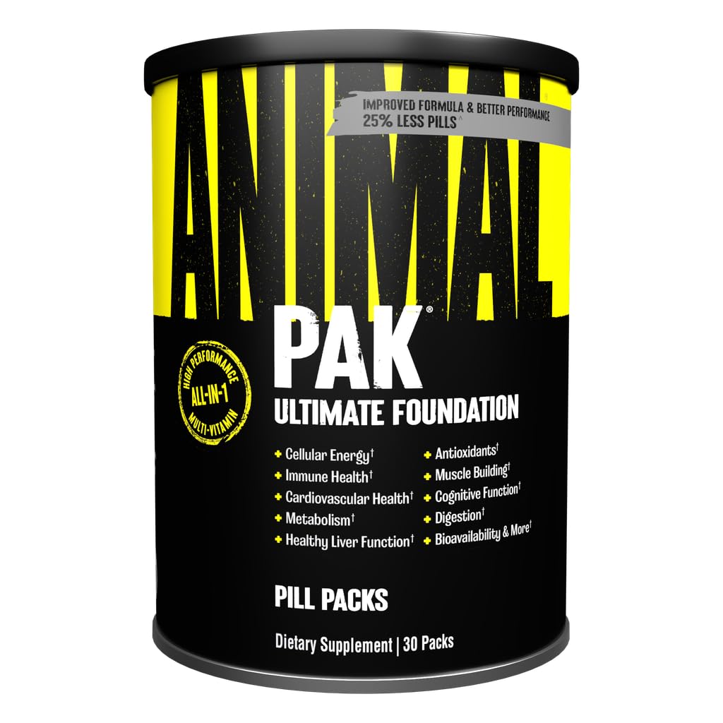 Animal Pak - Convenient Multivitamin für Männer & Frauen Daily All-in-One Vitamin & Supplement Pack - Zink, Vitamine C, B, D, Aminosäuren und Immununterstützung - Sporternährungsleistung - 30 Count