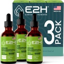 E2H Chlorophyll Flüssigkeitstropfen - Natürliche Energie Booster, Immunsystemunterstützung und interner Deodorant - Pfefferminz Flavor - (3 Flaschen)