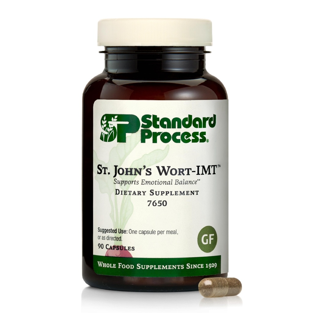 Standard-Prozess St. John's Wort-IMT - Kräuter-Ergänzung für Schlaf & Stress Relief - unterstützt Balance & Entspannung - Non-Dairy, Non-Soy & Gluten-Free - 90 Kapseln