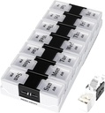 MERICARGO Weekly Pill Organizer 2 Times a Day, Easy Open Travel Pill Box, Am Pm Pill Organizer 7 Day for Medicine, Vitamins, Fish Oils and Supplements